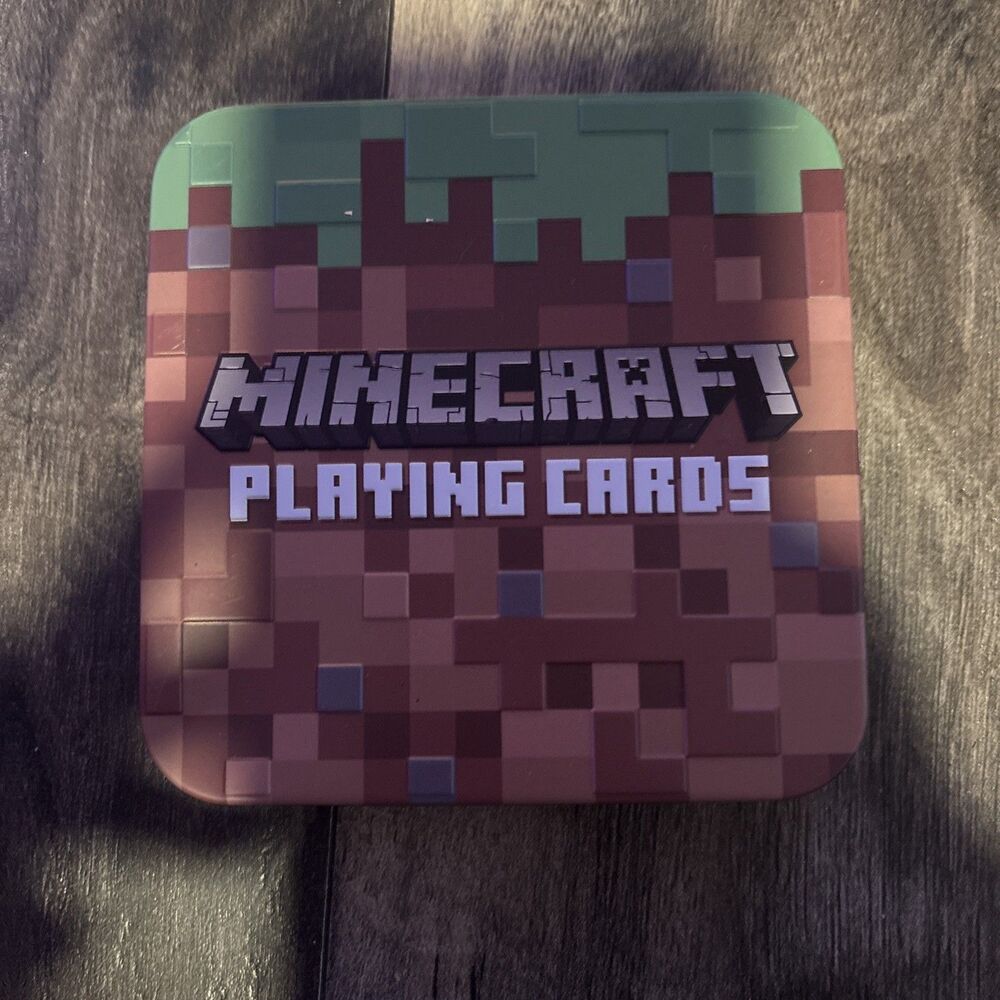 2020 Paladone Mojang Minecraft Playing Cards In Metal Tin